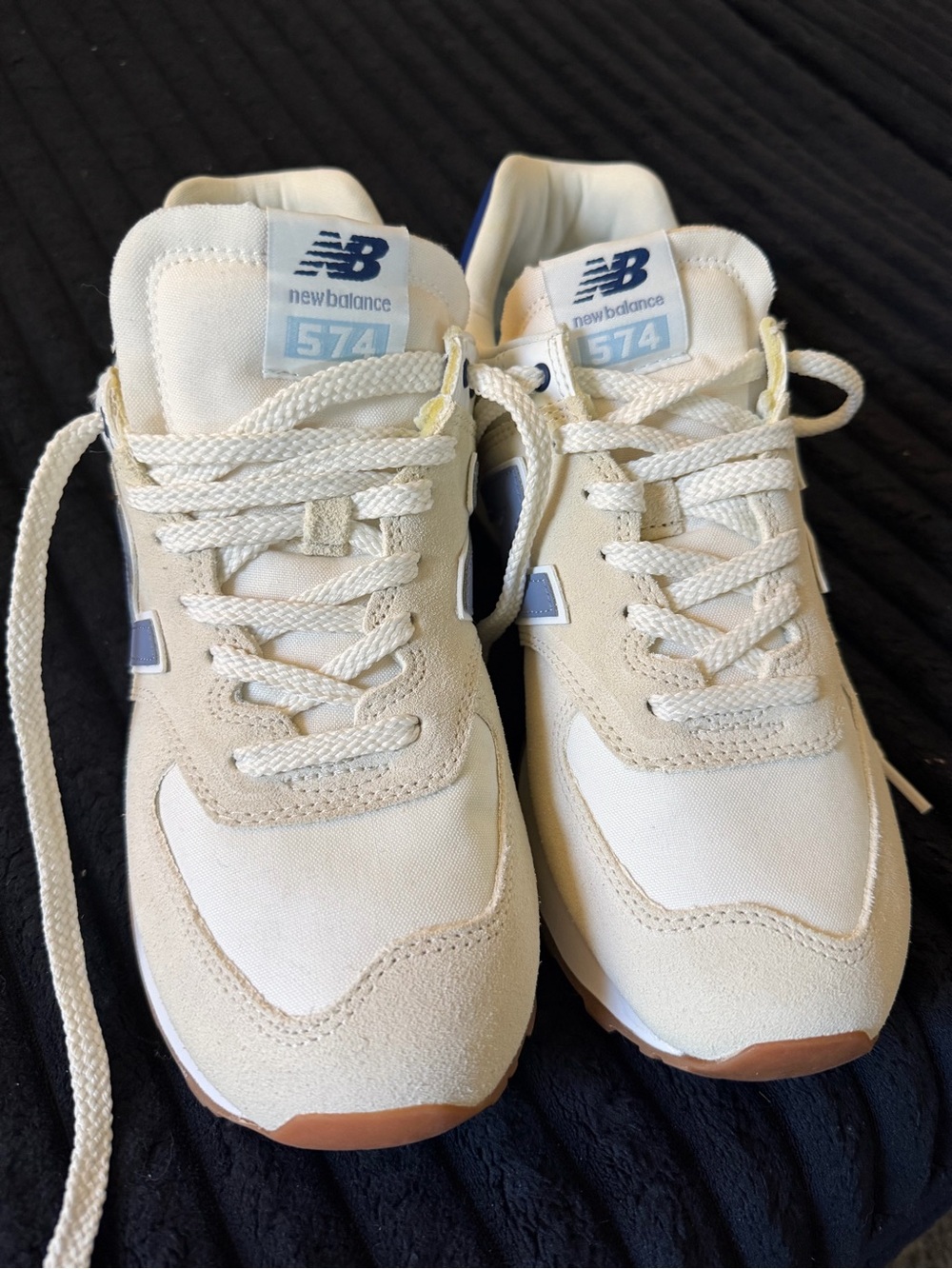 Brand new no box New Balance womens 574 Casual Sneakers in linen/indigo
